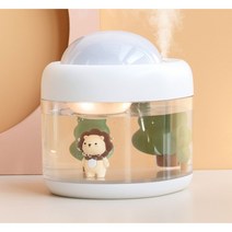 미니 가습기 별 우주 빔 조명 usb 탁상용 아이방 휴대용 무드등, 라이온핑크