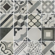 북유럽 자기질 패턴타일 200mmX200mm, 25장, 아스달[22034]