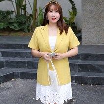 영애씨옷장 2039_원버튼 반팔 자켓
