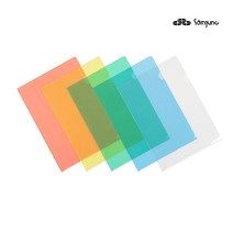 삼정 투명화일 L자 고투명 클리어홀더 A4 투명파일 10장, 적색