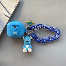 캐릭터 갤럭시 버즈2 라이브/프로 실리콘 케이스, 파랑 A