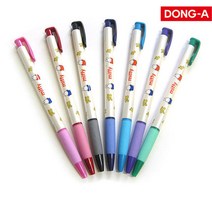 동아 고무그립 미피유성볼펜 0.38mm 낱자루, 블루