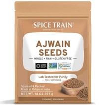 SPICE TRAIN 강황 뿌리로 만든 유기농 파우더 397g/14온스 | 인도산 생 커큐민, 아즈와인 씨앗