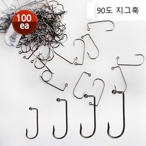 [캡스] 벌크 90도 지그훅 100개 볼락 루어바늘 루어훅 볼락루어, 색상:6호