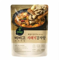 CJ더마켓 간편식 즉석식품 국레시피 탑티어 비비고 시래기 감자탕 국 탕 찌개 밀키트 460G, 22개