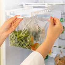 냉장고 재료보관용 지퍼백레일홀더 봉투정리함 매다는, 상품선택, 화이트