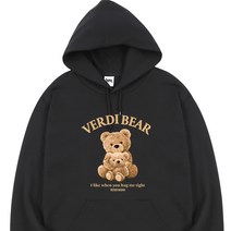 [블랙 후드티] VERDI BEAR 남자 여성 기모 후드 티셔츠 40종