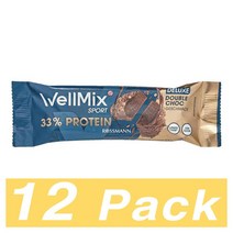 웰믹스 디럭스 더블 초코 프로틴 바 Wellmix Sport Riegel Deluxe Double Choc 12개