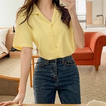 코코블랑 링클프리 오픈카라 반팔셔츠