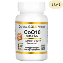 캘리포니아골드뉴트리션 PQQ CoQ10 100mg 베지 캡슐 60정, 60개, 1개