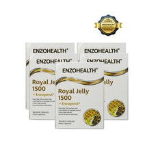 (엔조헬스) 5통 로얄젤리 1500 엔조제놀 300캡슐 Royal Jelly 1500+Enzogenol 300caps