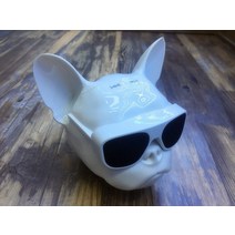 강아지 스피커 불독 자르 블루투스 미니 휴대용 인테리어 오디오 프랑스 서브우퍼 무선 소형 귀여운 선물 대용량 개, 하얀