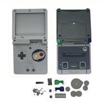 닌텐도 게임 보이 어드밴스 SP GBA SP 용 새 하우징 쉘 GBASP 게임 콘솔 하우징 케이스 커버 버튼 포함, SFC Gray, 13 SFC Gray
