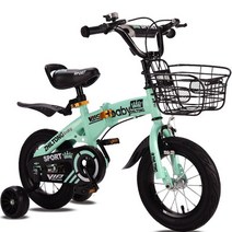 접이식 자전거 패션 스포츠 유모차 탄소강 어린이 크리스마스 선물 12 14 16 18 Inch Kids Bike, [03] 16 inch, [03] Green