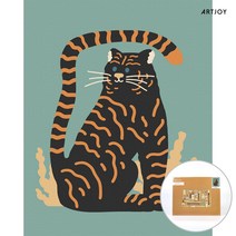 아트조이 DIY 명화그리기 (물감2배) 고양 호랑 (블랙) 40x50cm