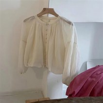 오프숄더블라우스 휴양지 비치 잉글리쉬 브론즈 쉬폰 블라우스 여여름 프렌치인형 린넨 면마 캐주얼 코디 상의 옐로우 #20