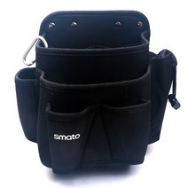SMATO 다목적 공구집 6포켓 SMT-1002 신형 툴 파우치 6구 폴리 26x25x17cm 못주머니 공구 주머니 작업 벨트 연장집 다용도 수납 공구함 공구벨트 연결 카라비너