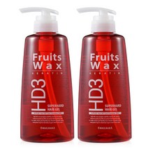 후르츠왁스 슈퍼하드 헤어젤 500ml 2개 /강력한 세팅력, 후르츠왁스 슈퍼하드 헤어젤 500