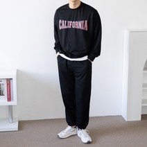스타일에스 캘리포니아 맨투맨 조거팬츠 오버핏 트레이닝 세트 LK