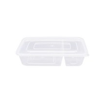 내열 도시락용기 2칸 500A-2, 50개, 1개