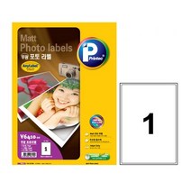 프린텍 애니라벨 포토라벨 V6410-20 무광 1칸 20매 어린이집 유치원 초등학교, 애니라벨 포토라벨 V6410-20 20매 1칸, 10개, A4