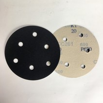 원형사포 종이 (샌딩페이퍼), 800방5인치6홀 1팩(100장)