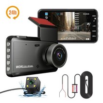 4인치 자동차 가성비 블랙박스 고화질 1080P 블박, 24H With Rear camera_With 16G