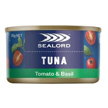 Sealord Tomato and Basil Tuna 씨로드 토마토 앤 바질 튜나 참치 95g 5팩, 5개