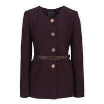데코 라운드넥 벨티드 자켓 DCJKA4953W