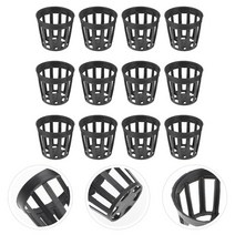 그물 수경 컵 플라스틱 물 탱크 물고기 정원 냄비 바구니 화분 보육 액세서리 잔디 심기, 01 Black_01 3.5x3.5cm