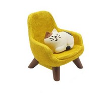 가장 완벽한 미니어처 홈 로스트 커피숍 인형 디스플레이 촬영 소품 수지 장식 공예 모델 DIY, 06 Sofa And Cat
