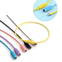 와이어링 컬러 스텐 홀더 10개 케이블 키링 열쇠고리 키체인, 퍼플