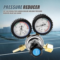 압력조절기CO2 가스 병 레귤레이터 아르곤 유량계 용접 용접 압력 게이지 이산화탄소 가열 감압 밸브, 없음