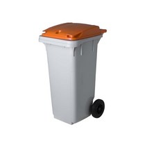 HDPE RFID 자동상차용 아파트 음식물쓰레기통 STC-120(120L) 음식물폐비닐수거함, 노랑색