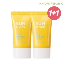 네이처리퍼블릭 1+1 캘리포니아 알로에 수분 톤업 선블럭 SPF50+ PA++++, 단일옵션 PK3865