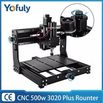 CNC 조각기 3020 플러스 최대 목재 라우터 500w 스핀들 금속 조각 밀링 머신 GRBL DIY 레이저 스테인레스 스틸 MDF, 2500mw 레이저, 3020 오프라인 아님