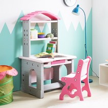 엠리빙 유아 어린이 높이조절 각도조절 책상 세트, 그레이, 책상+의자