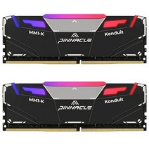 Timetec Pinnacle Konduit RGB 64GB 키트(2x32GB) DDR4 3600MHz PC4-28800 CL18-22-42 XMP2.0 오버클럭 1.35V AMD, RGB Black_32GB KIT(2x16GB)