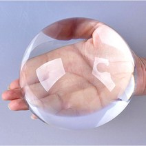 크리스탈 볼 유리 소품 태양계 구슬 조형물 수정 은하수 별크리스탈 반구 유리 문진 글로브 구 돔 돋보기, 01 transparent_01 80mm