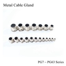 10pcs 케이블그랜드 금속 케이블 글 랜드 커넥터 PG16 PG25 IP68 방수 니켈 도금 황동 구리 씰 조인트 고, PG21