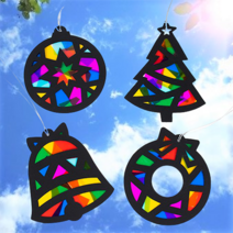 크리스마스 썬캐쳐 (4종 set), 2.썬캐쳐 (4종 set)+10구 LED 전등 (1개)
