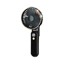 다렌 사일런트 USB 매직 미니선풍기 탁상용 접이형 보조배터리겸용, 4000mAh, 블랙