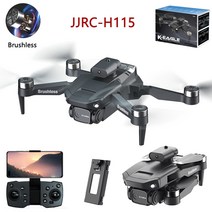 JJRC H115 브러시리스 드론 8K 듀얼 카메라 고화질 소형 RC 쿼드콥터 장애물 회피 광학 미니 항공기, 01 Black