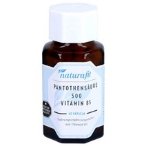 NATURAFIT [독일내수정품] NaturaFit 나투라핏 팬토텐산 500 비타민 B5 캡슐 60정, 1개