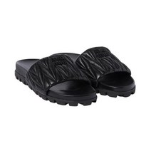 23SS MIU MIU 미우미우 로고 플랫 슬리퍼 블랙 5XX601 3LM4