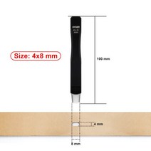 펀칭기 가죽펀칭기 모양펀치 owden 직사각형 가죽 펀치 세트 벨트 구멍 펀처 타원형 구멍 스트랩 시계 밴드 플랫 헤비 듀티 가죽 공예 중공 펀치, 4x8mm