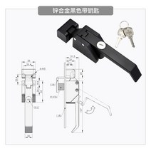 터닝도어손잡이 냉동고 손잡이 오븐 문 경첩 냉장보관 매장 산업 잠금 실험실 래치 하드웨어 당김 부품 장, 03 black with key