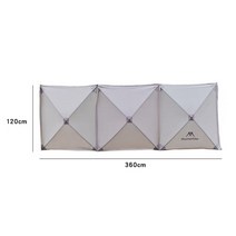 5.6m 스크린 윈드 캠핑 차박 바람막이 사이드, 120x360cm