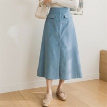 모드제니 [모드제니] 시크 버튼 밴딩 플레어 스커트 3컬러