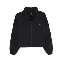 여성 베이직 애슬레저 크롭 오버핏 바람막이 NY Black